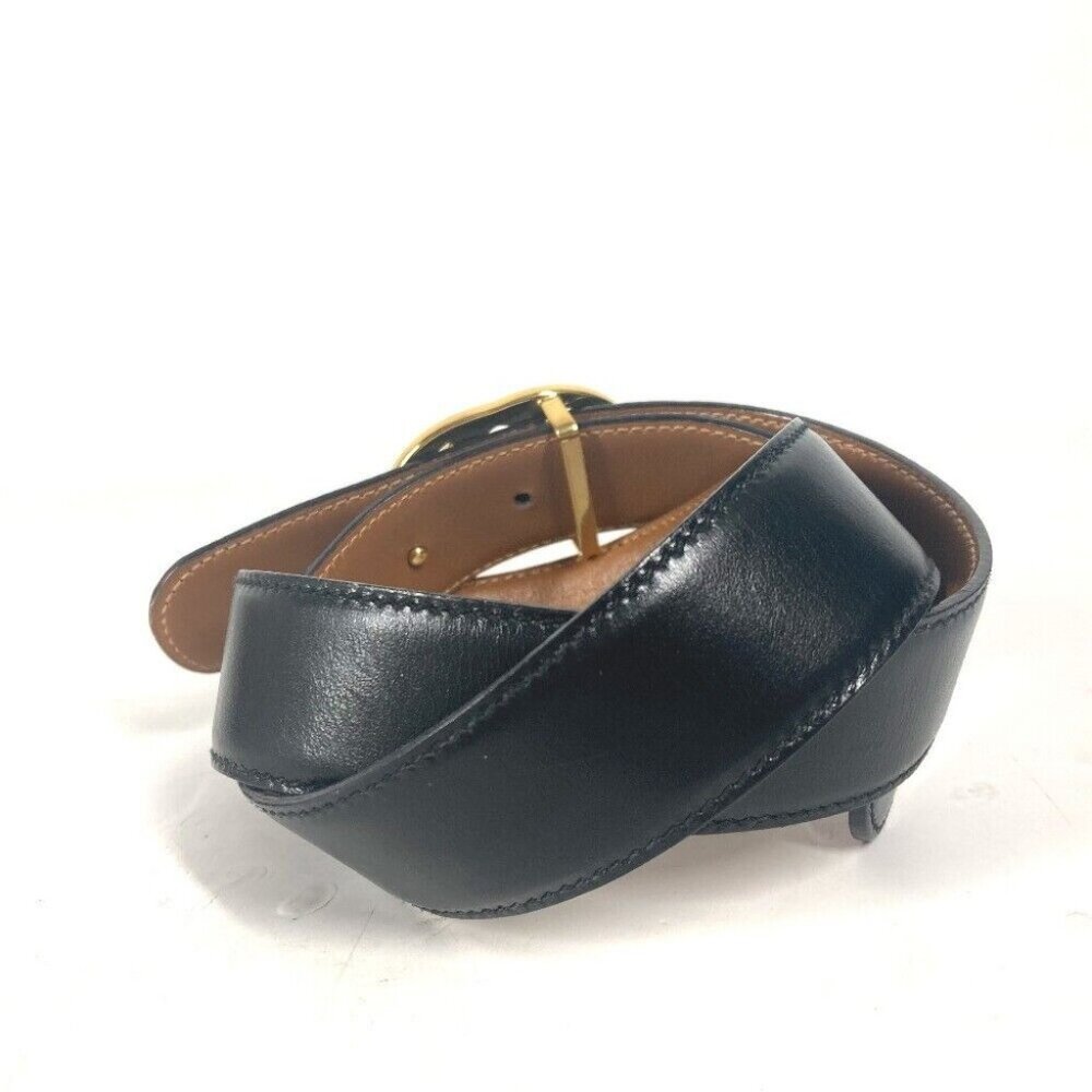 GUCCI 036・519・2964 vintage GG logo buckle Accessories belt Black/GoldHar... - Picture 13 of 16